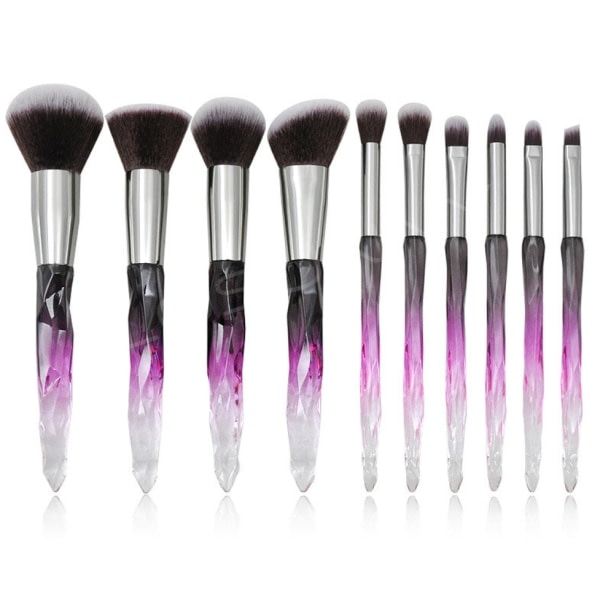 Makeup Brushes Crystal Handle Cosmetic Brush Set 10pcs