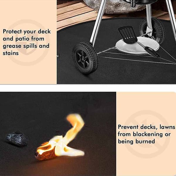 Brannsikker peisplate (32 tommer) Under Grill Protective De