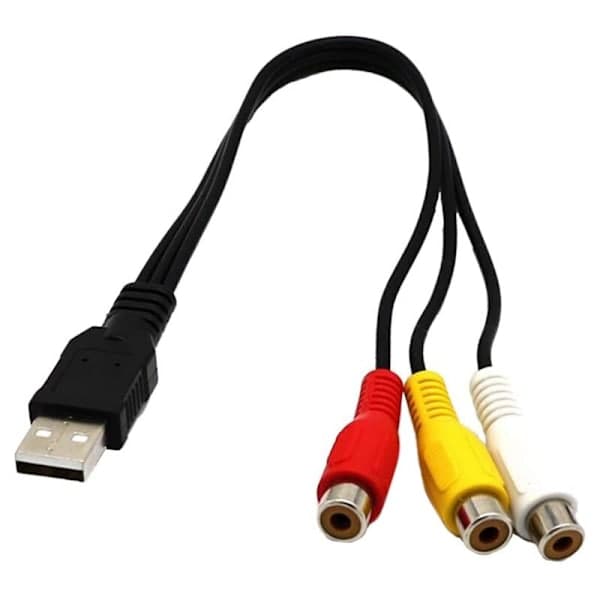 USB til 3RCA-kabel USB til 3 RCA Rgb Video AV Kompositadapter Konverteringskabel Ledningsforbindelseslinje Velegnet til TV PC DVR
