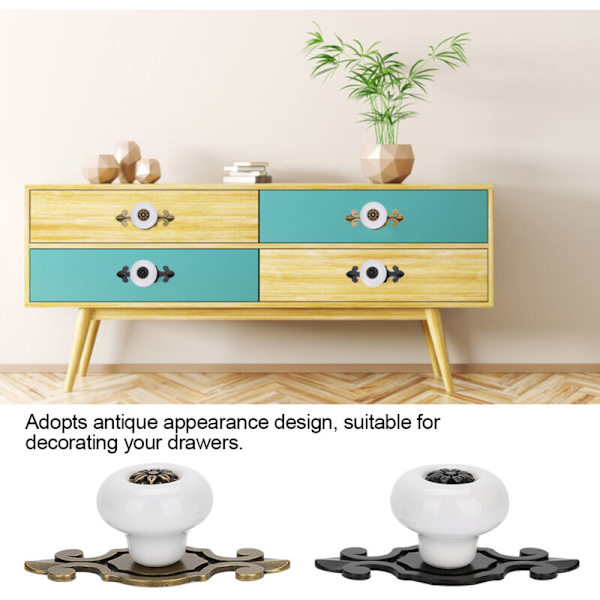 4 Pcs Home Decor Ceramic Drawer Knobs Cabinet Handles