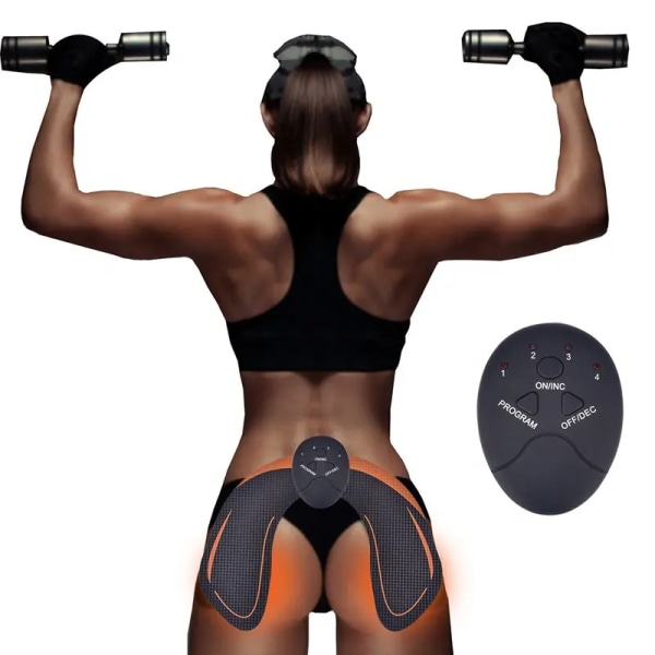 Rumpeløftende massasjemaskin (2stk), bærbar hoftemassasjeapparat hjemmekontor treningsutstyr for kvinner, menn