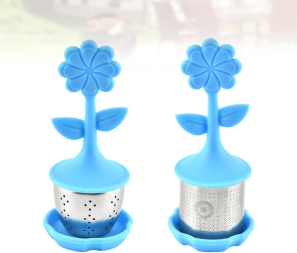 Silikon tesil, värmebeständig med blomformad design, 2 st