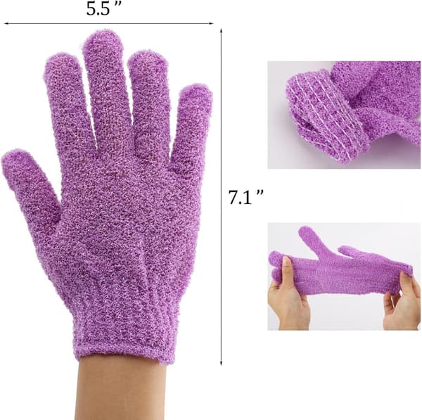 24 stk. Eksfolierende Brusehandsker, Eksfolierende Handsker, Kropsskrubbe, Loofah Vaskehandske til Brusebad, Spa, Massage & Kropsskrubber, Døde Hudceller