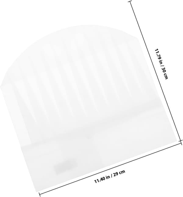 20 st engångs vita höga kockmössor i non-woven justerbar passform unisex