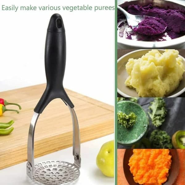 Fruit Press Potato Press - Foldable, Heat-Resistant, Durable Vegetable Press (Stainless Steel)