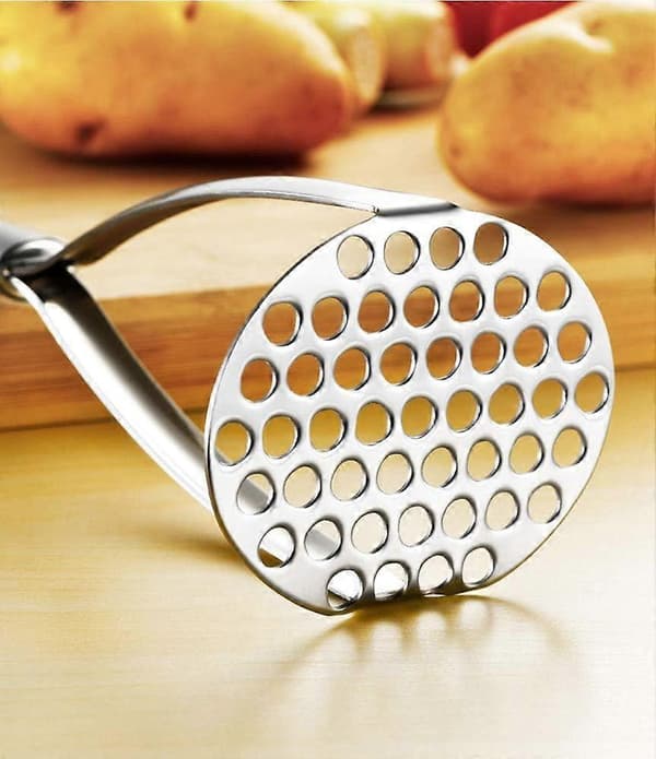 Kraftig potetmoser i rustfritt stål med ergonomisk sklisikkert grep for grønnsaker og frukt Ref: 3978