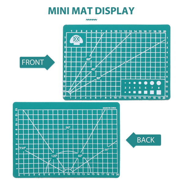 Ryggsäckstillbehör Miniatyrlinjal Modell Babydocka Tillbehör Liten Linjalmatta Mini Skoltillbehör Green 7X5X0.3CM