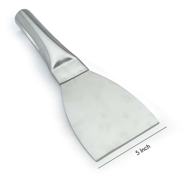 2 Durable Scrapers with Stainless Steel Tube Handle - 5\" | with Comfortable Grip | Premium Quality