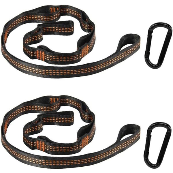 Hammock Straps 2 Pcs, Tree Swing Straps Hammock Attachment with 2 Carabiners for Camping Hammock Swing or Hanging Seat Max Load 300 kg