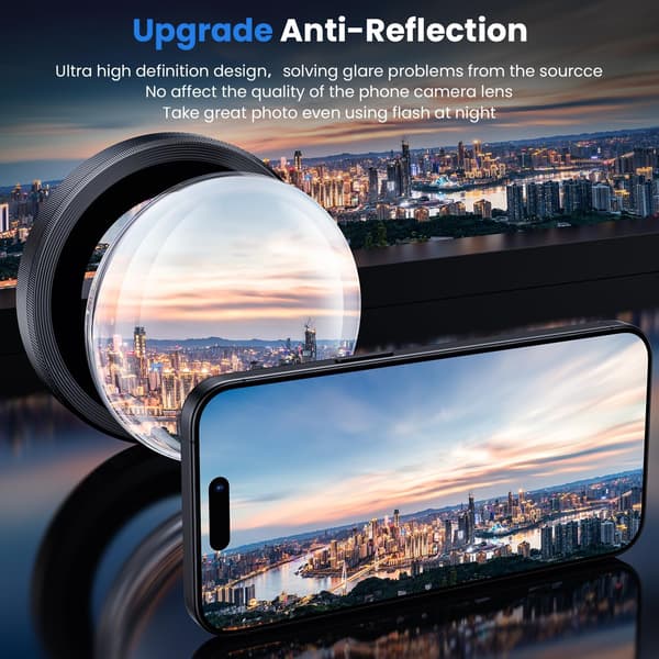 Kamerabeskyttelse, til iPhone 16 Pro Max, iPhone 16 Pro, hårdhed 9H, ridsefast, boblefri, HD-hærdet kamera, metalglas, panser