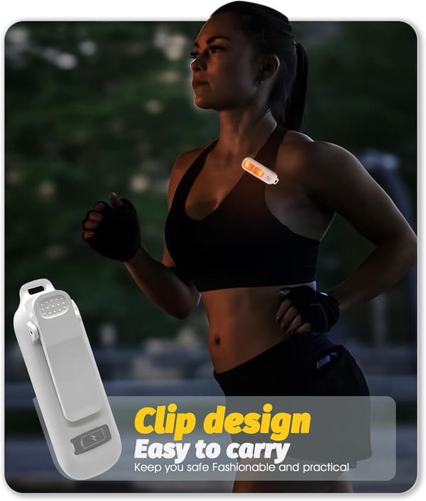 Personal Security Alarm with Strobe Light, Safety Alarm Night Running Strobe Tri-Color Flashing Light - White