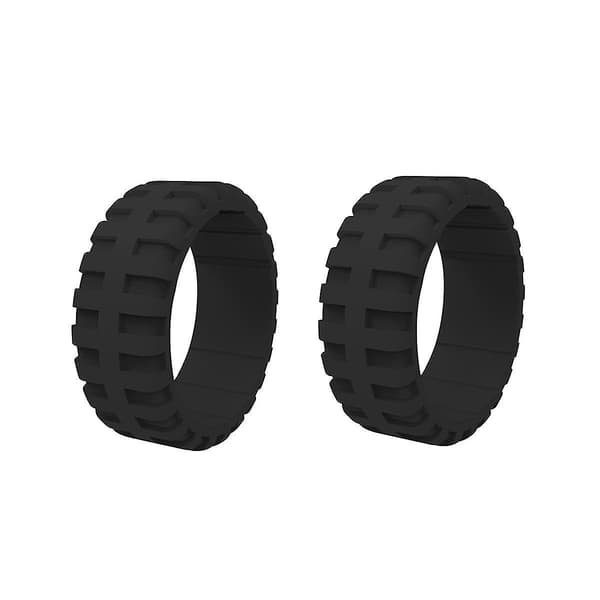 9,0 mm Popular for Women Silicone Cool Rings Rectangular Silicone Wedding Ring Eco-friendly Tire Sport Ring 9
