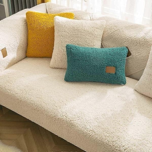 Sofaovertræk i fløjl 1 2 3 10 sæder, pudebetræk, blødt sofaovertræk L-form, skridsikkert sofabeskyttelse, hyggeligt sofaovertræk, hjørnesofa, sofabeskyttelse til do