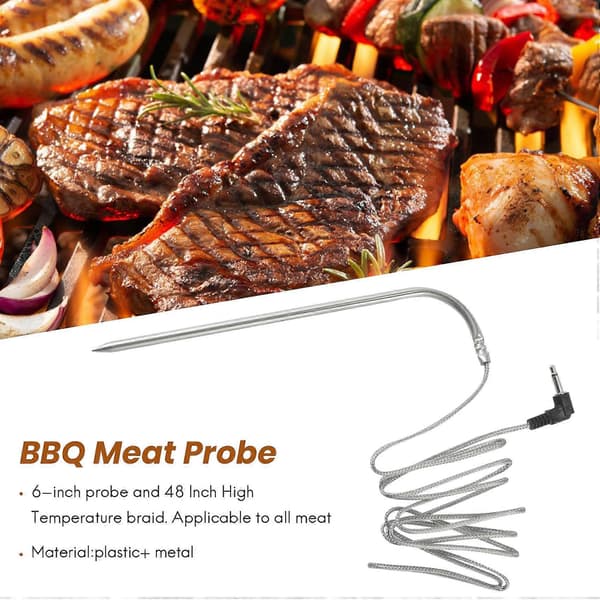 High Temperature Meat Probe Replacement for Pellet Grills and Pellet Smokers Compatible with Grills