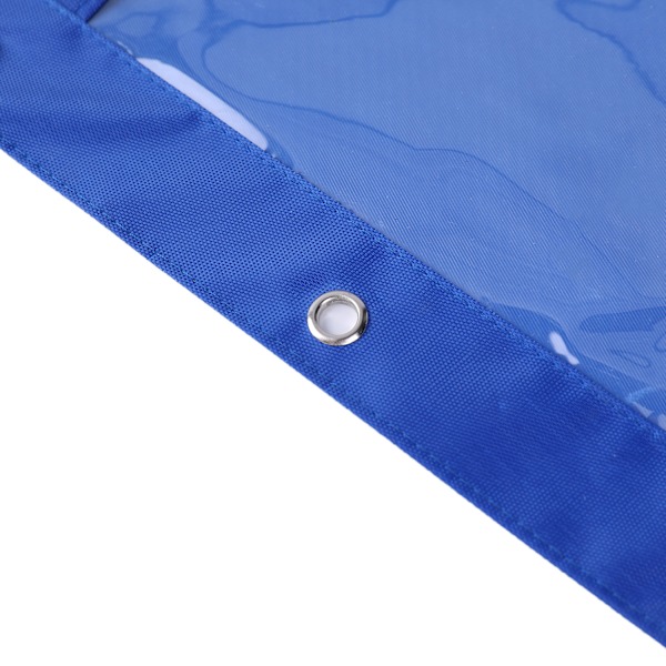 Kynäpussi, kolmireikäinen kynäkotelo, yksinkertainen vetoketju, läpinäkyvä PVC-asiakirjasäilytyspussi, suurikapasiteettinen kynäkotelo (sininen)