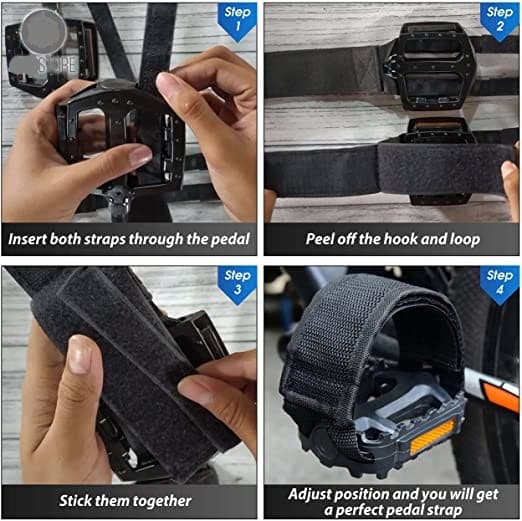 1 par cykelpedalremme pedal tåclips remme tape til fix g