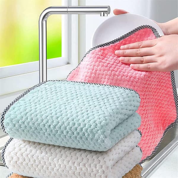 10 Pcs Kitchen Dishcloths are Lint-Free, Odorless Reusable Dish Towels, Highly Absorbent Kitchen Dishcloths