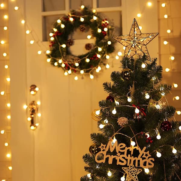 Outdoor/Indoor String Lights, 10M 80 LED Waterproof, USB Battery Powered, 8 Modes with Remote Control Timer