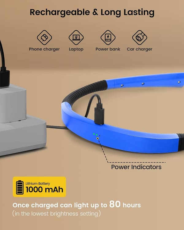Upgraded LED Reading Light/Bedside Reading Light with Neckband, with 30-Minute Timer, 3 Colors and 3 Adjustable Brightness Levels.