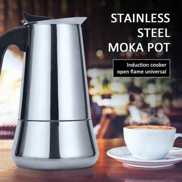 2~12 kopper kaffemaskine Moka rustfrit stål komfur perkolator kande Latte Top Espresso