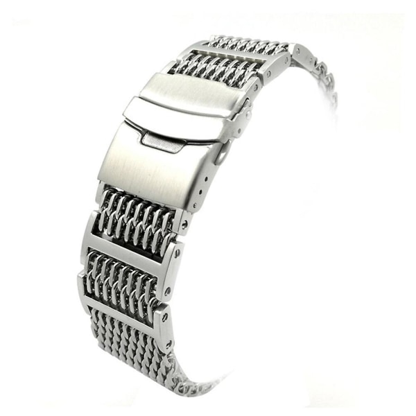 22 Mm armband i rostfritt stål Watch Armband Armband Armband Armband Armband Silver Silver