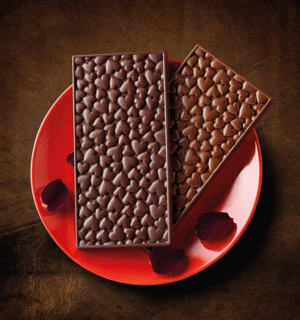 Silikone Chokoladeform, Non-Stick, 1-pak Slikform, 21,2*10,6*1,1cm - Hjerteformet