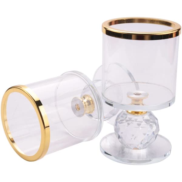 Krystallpelarsøyle Lysestake Glass Lysestake Telys Lysestaker Søyle Lysestake for Borddekor S
