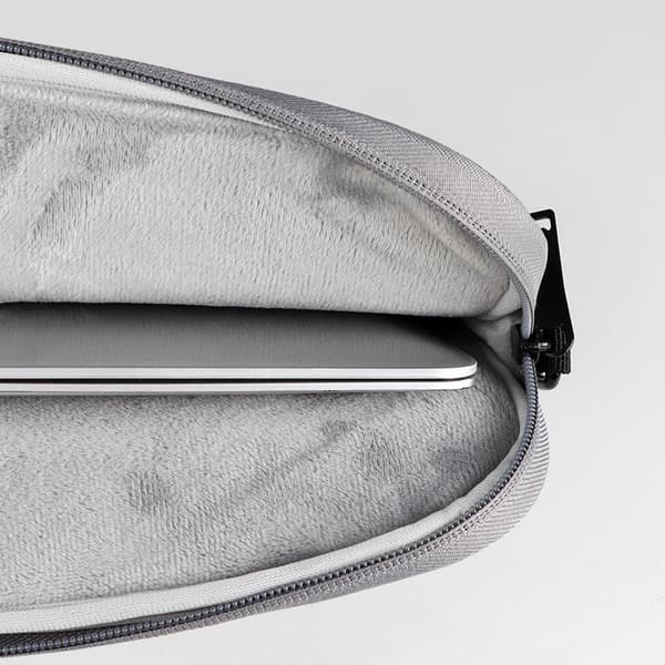 14-tommer bærbar computertaske kompatibel med 14\" bærbar computer Chromebook, 14 MacBook Pro, polyester messenger taske bæretaske til mænd kvinder, grå
