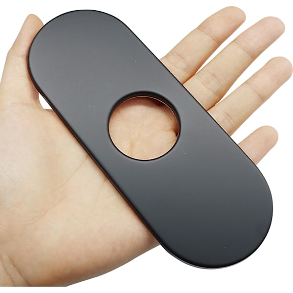 6 tommer armatur dækplade sort sort 6 tommer Matte Black
