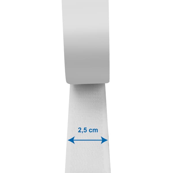 Velcro dobbeltklæbende 25mm 5 meter Hvid Vit