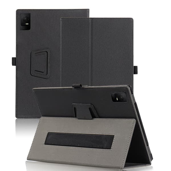 Etui til TCL NXTPaper11 tablet, stativ, hudvenligt PU-læder, fuld beskyttelse - Sort
