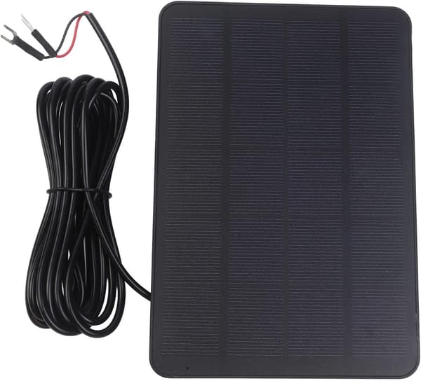 Oplader Ringbeslag Pålideligt 4W Solpanel til Video Dørklokke med Justerbar Optimal Positionering (Sort) Sort Black