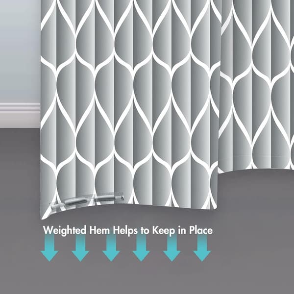 Shower Curtain 120x200 cm, Waterproof Quick-Drying Polyester Fabric, Machine Washable With 8 Hooks, For Bathtub And Shower, Grey Patterned