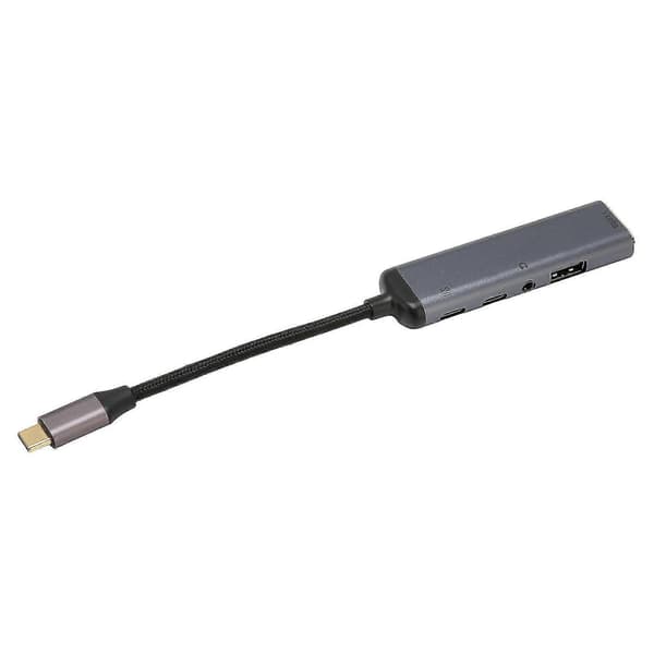 Type C-hub til USB3.1 USB2.0 Type C2.0 3.5 Headsetport Pd100w Hd 5 i 1 Type C Dockingstation til hjemmearbejde