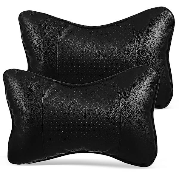 2 stk. Bil Nakkepuder Praktisk Nakkestøtte Pude Universal Nakkestøtte Nakkebeskytter Nakkepuder SortSort27x18cm Black 27x18cm