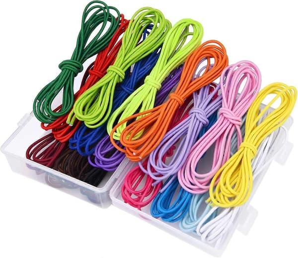 39 Yards 2mm Tjock Elastisk Tråd Pärlor Stretch Gummiband Smyckestråd, 18 Färger