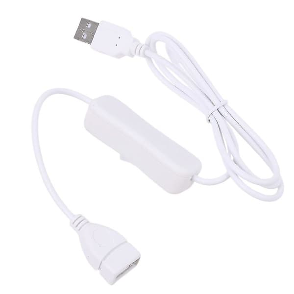 Hvit rask overføring USB 2.0 hvit forlengelseskabel med bryter