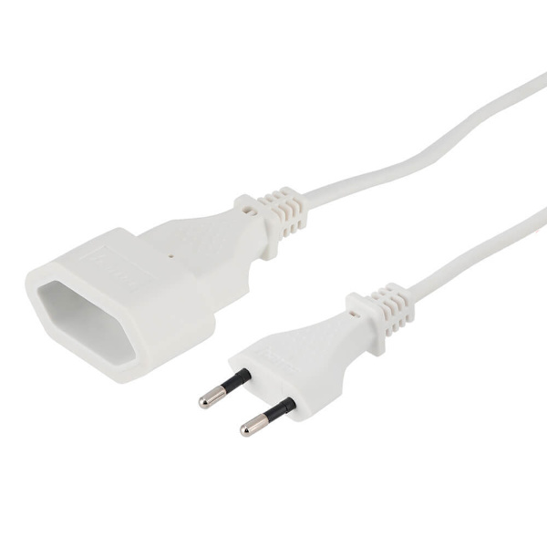 Extension Cable Euro Plug White 3.0m Vit