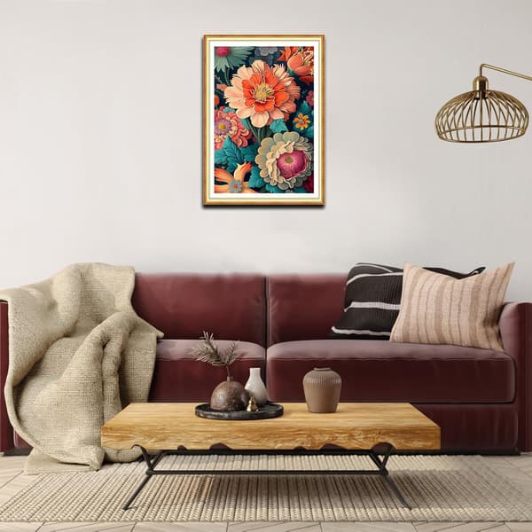 30x40cm Pioner Diamantmaling til Voksne, 5D Blomster Diamant