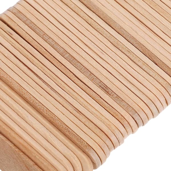 1000 stk. naturlige træhåndværkspinde 65 mm små ispinde