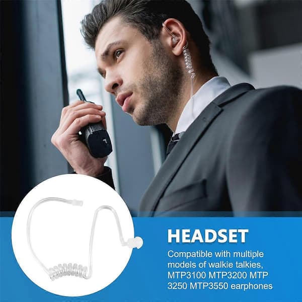 Headset med PTT-knap til Motorola MTP3100 MTP3200 MTP3250 MTP3550