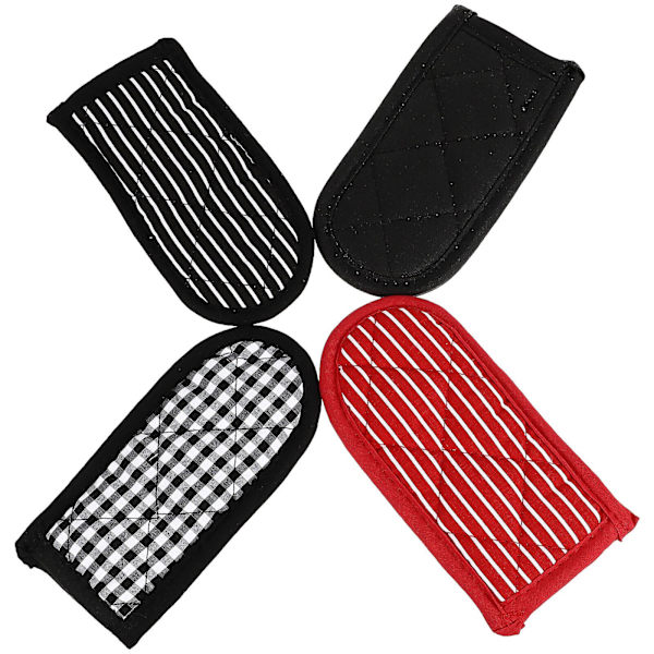 4 stk Flat Stekepanne Håndtak Beskytter Sklisikre Gryteholdere Varmt Håndtak Holder Tekanne Håndtak Holder 16X8X1CM 16X8X1CM