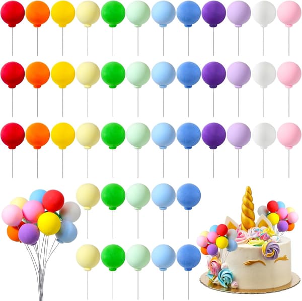 60 st Mini Ballong Tårta Färgglad Regnbåge för Bröllopsfest