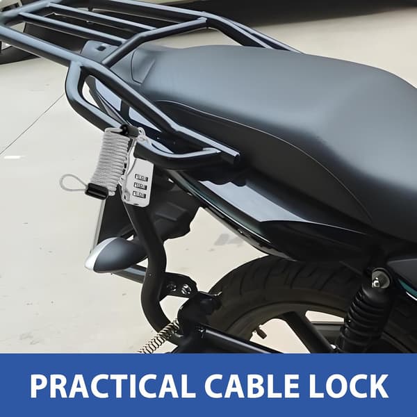 Anti-theft Cable Lock for Luggage, Backpacks and Travel Gear, Combination Lock Function, Secure