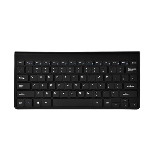 Slankt 2,4 GHz trådløst tastatur- og musesæt til stationær computer, bærbar computer, sort