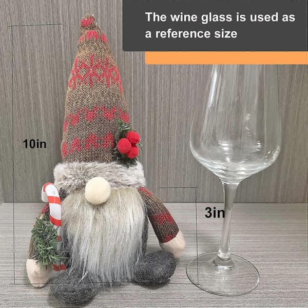 Gnome Tree Topper 25 cm Gnome with Lights Christmas Tree Ornament, Gnome Ornament
