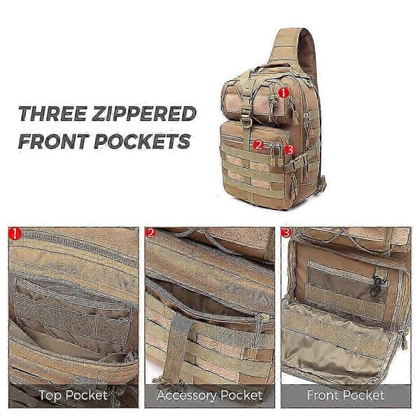Taktisk Sling Bag Militär Axelväska Molle Assault Range Väska