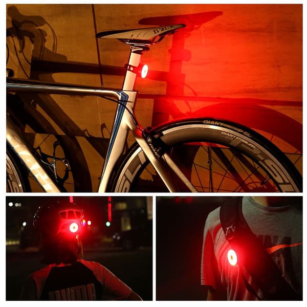 Bicycle Taillight, Suitable for Bicycles, LED Taillight, USB Rechargeable, Red Light Waterproof, Helmet Backpack LED Light Safety Warning, Red red