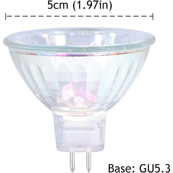 MR16 Halogen Bulbs 35W 12V GU5.3 Spotlights for Ceiling Lighting Dimmable, 36° Beam Angle, 3000K Warm White, 2-Pin Base, 6-Pack
