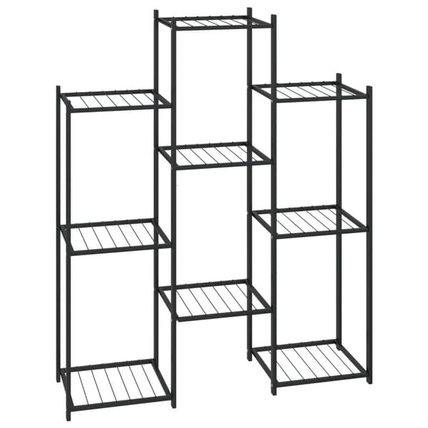 vidaXL Blomsterstativ 83x25x100 cm Sort Jern 4210 Sort 4210 Svart